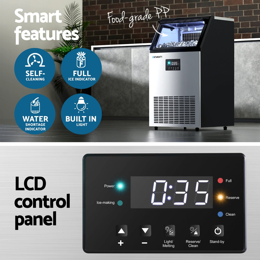 Devanti 60kg Ice Maker Commercial Machine Devanti