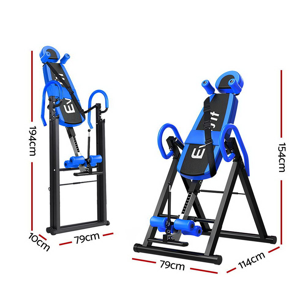 Everfit Gravity Inversion Table Foldable Stretcher Inverter Home Gym Fitness Everfit
