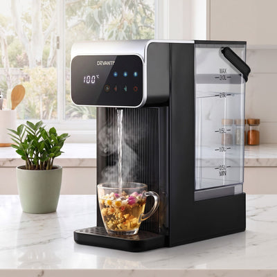 Devanti Instant Hot Water Dispenser 3L Heating Kettle 2400W Touch Control Water Black