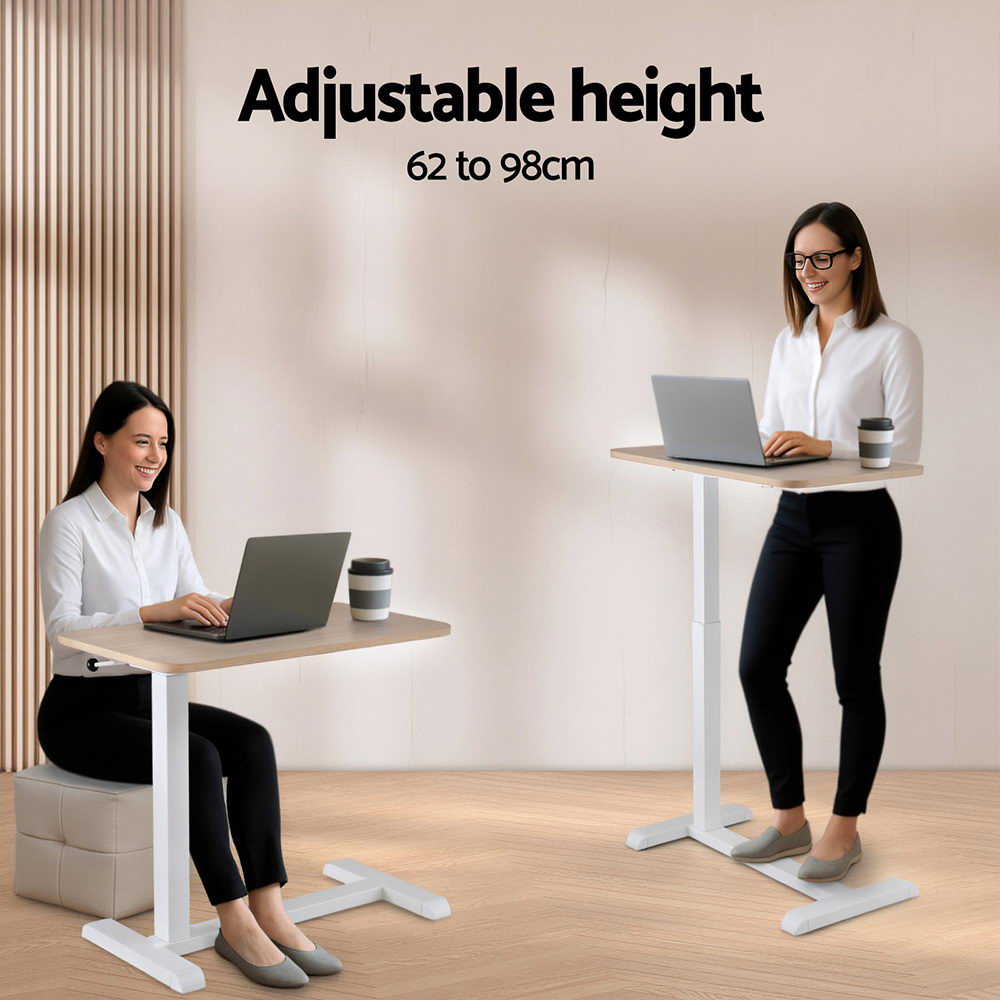 Artiss Laptop Desk Height Adjustable Mobile Workstation Computer Desks 70CM Awezingly