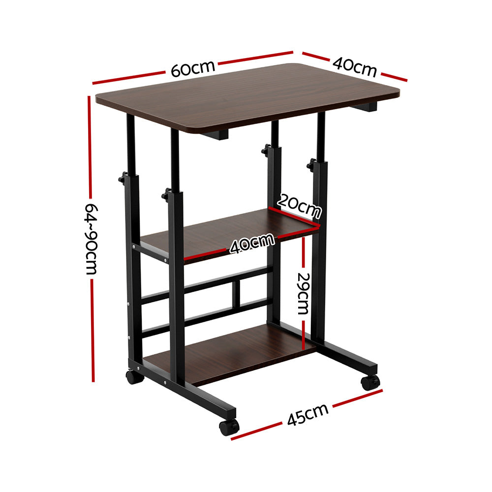 Artiss Laptop Desk Height Adjustable Mobile Workstation Computer Desks 60CM Awezingly