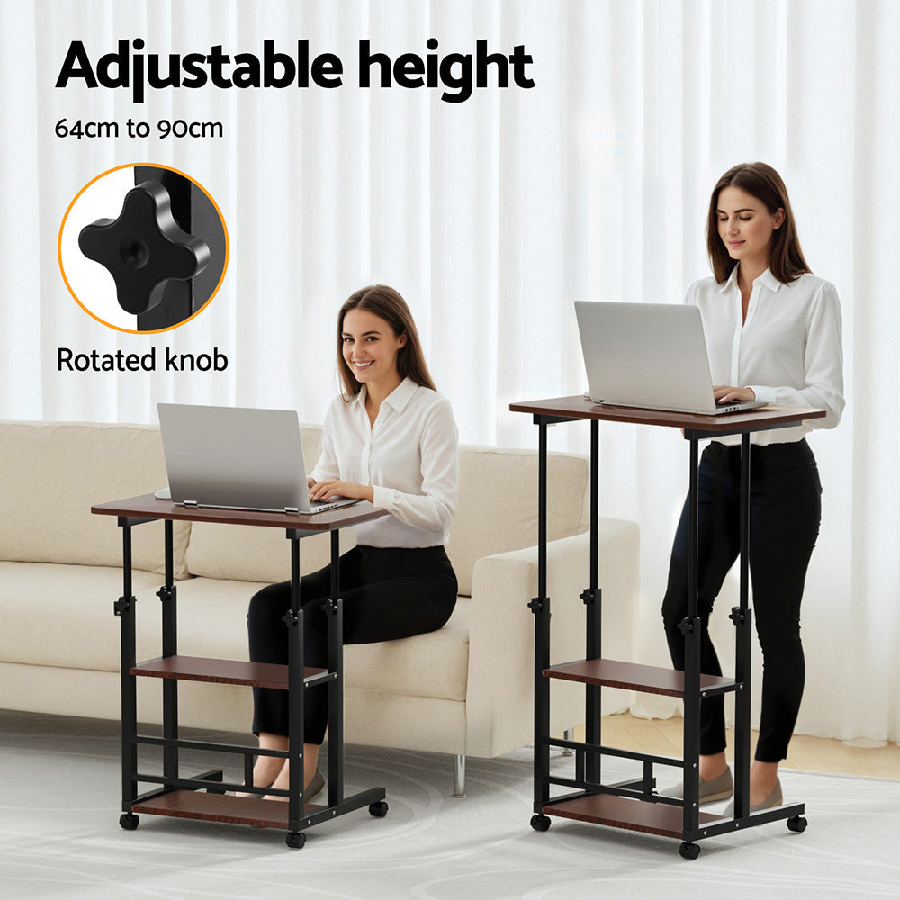 Artiss Laptop Desk Height Adjustable Mobile Workstation Computer Desks 60CM Awezingly
