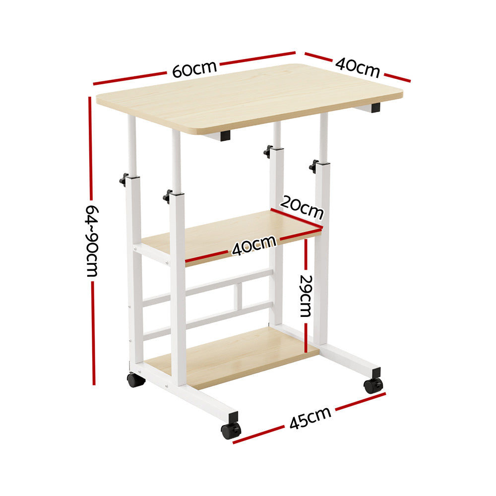 Artiss Laptop Desk Height Adjustable Mobile Workstation Computer Desks 60CM Awezingly