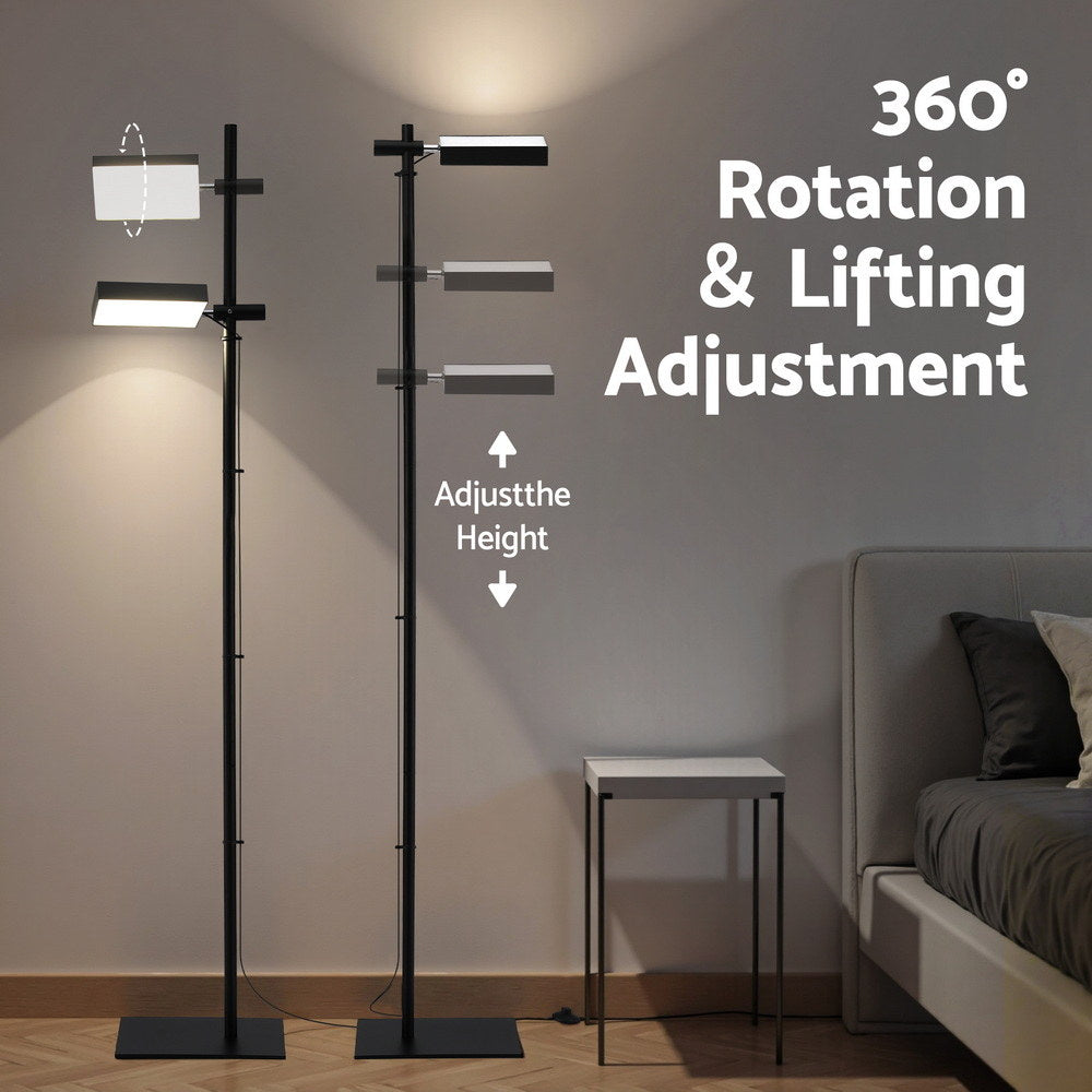 Artiss LED Floor Lamp, Modern Reading Lamp 360~ Rotating Adjustable Light Head,12W Standing Lamp for Living Room, Bedroom Office Awezingly