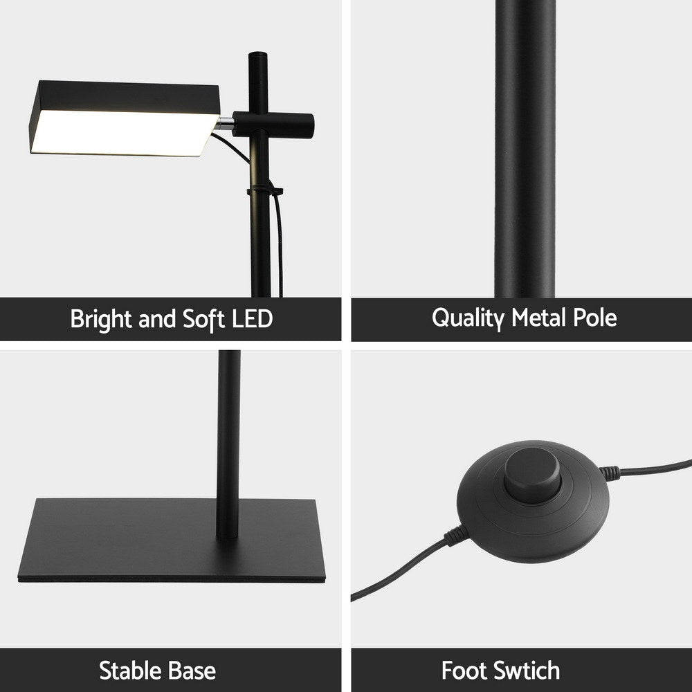Artiss LED Floor Lamp, Modern Reading Lamp 360~ Rotating Adjustable Light Head,12W Standing Lamp for Living Room, Bedroom Office Awezingly