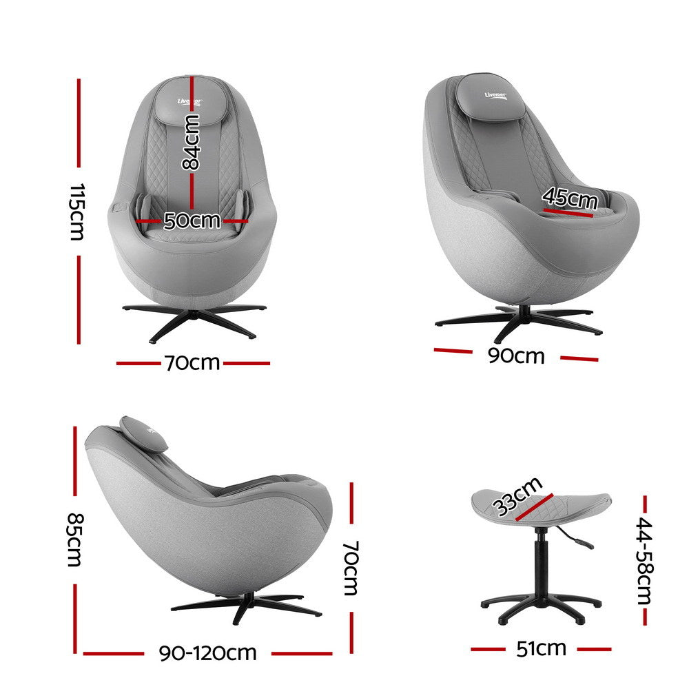 Livemor Massage Chair Electric Recliner Home Massager 3D ROLI Awezingly