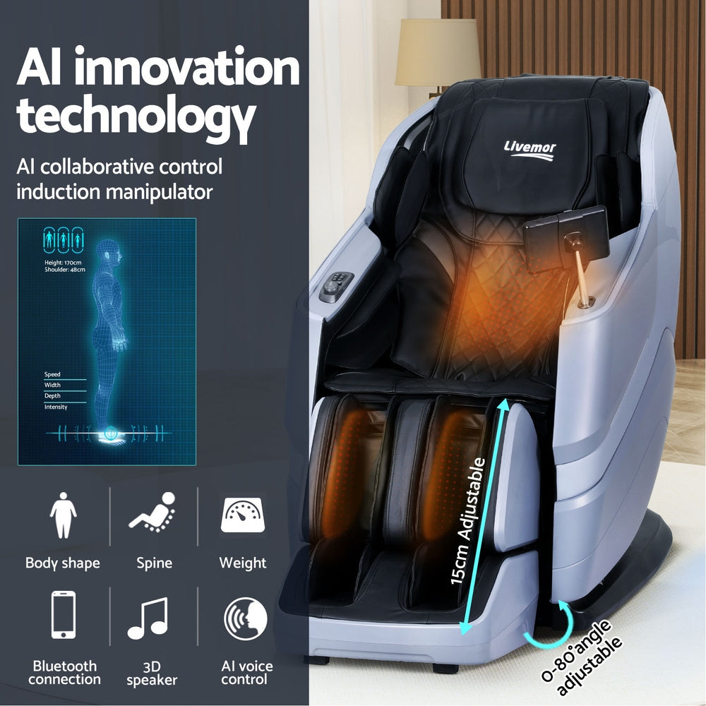 Livemor 4D Massage Chair Electric Recliner Home Massager Miraj Livemor