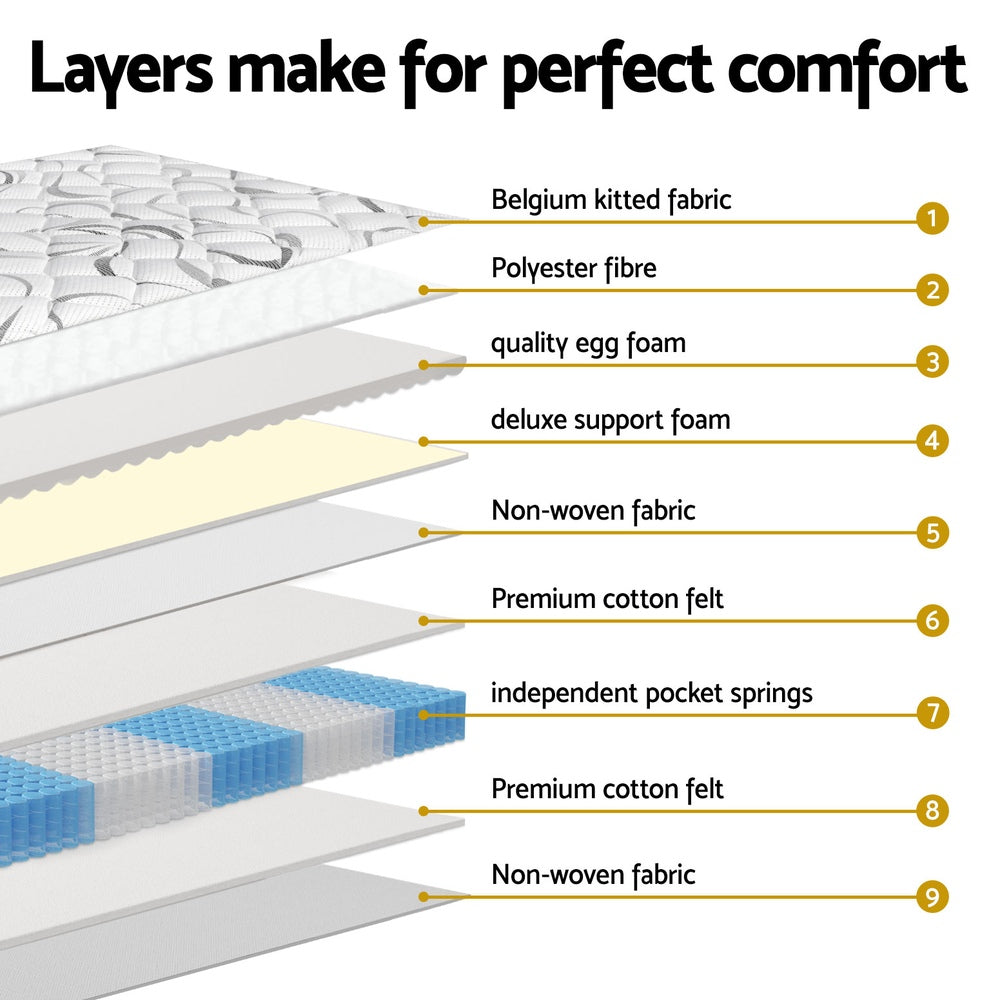 Giselle Bedding 30cm Mattress Medium Firm King Single Giselle Bedding