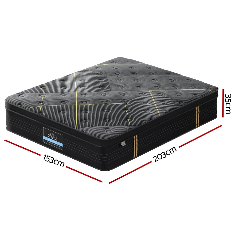 35cm Giselle Mattress Queen Bed Bamboo Pocket Firm Foam Awezingly