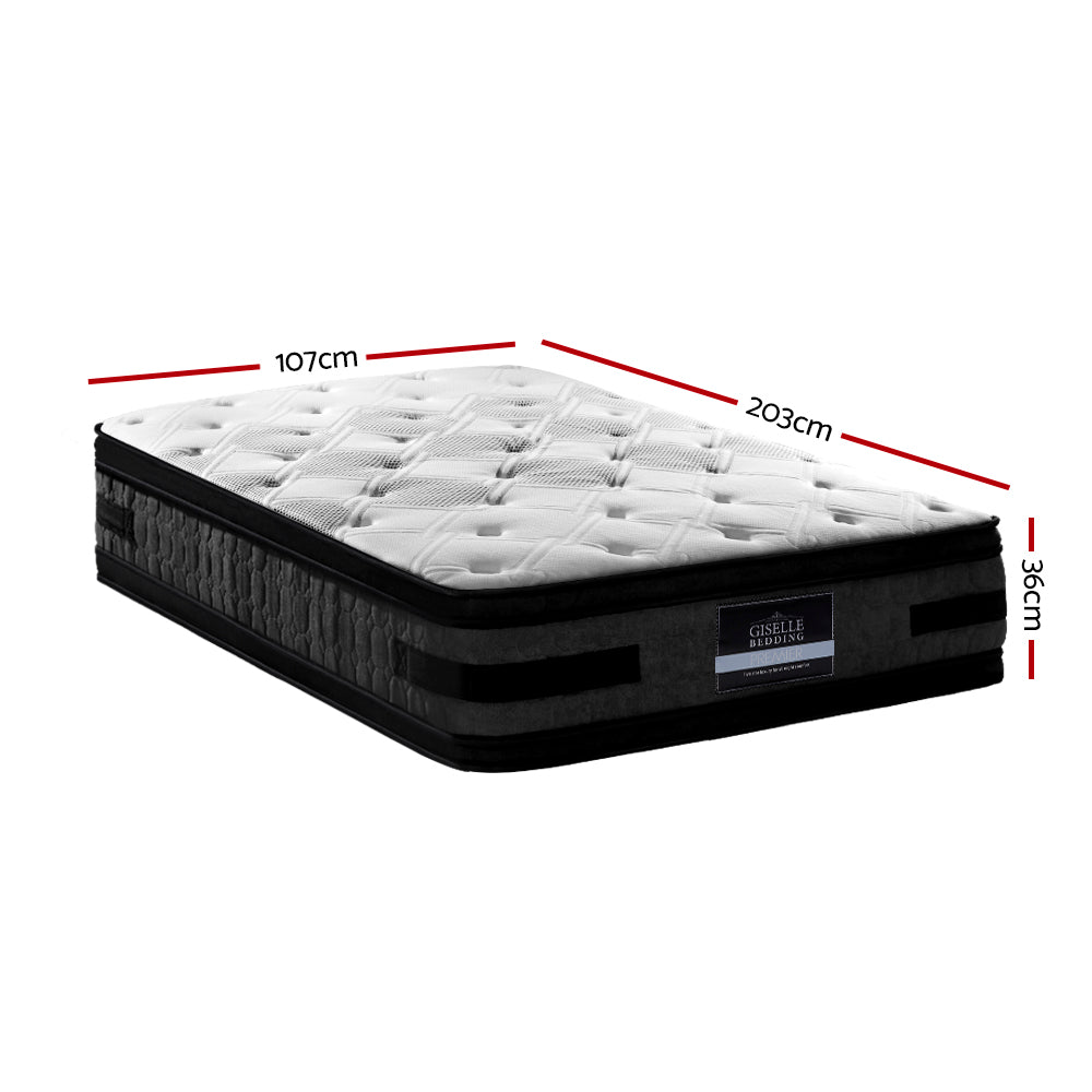 Giselle Bedding Luna Euro Top Cool Gel Pocket Spring Mattress 36cm Thick King Single Giselle Bedding