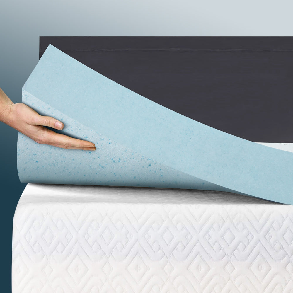 Giselle Bedding Memory Foam Mattress Topper Cool Gel 5cm King Single Giselle Bedding