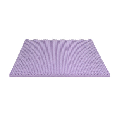 Giselle 5cm Memory Foam Mattress Topper Lavender Infused Egg Crate Pad Mat Queen