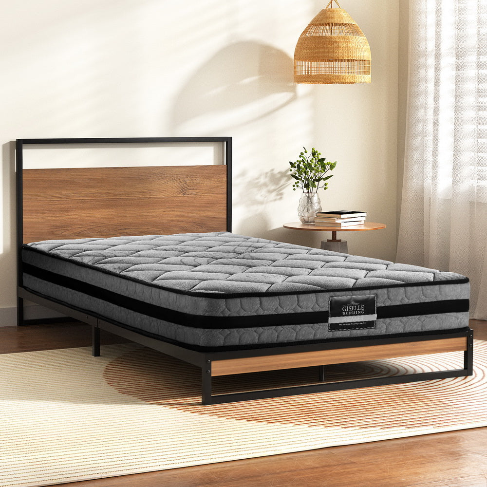 Artiss Metal Bed Frame King Single Size Beds Platform with Mattress Artiss