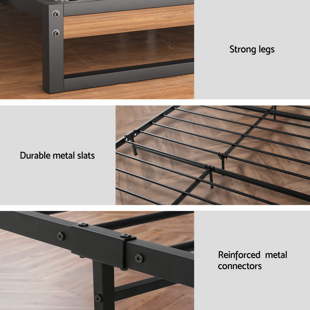 Artiss Bed Frame Queen Size Metal Frame DANE with Mattress Artiss
