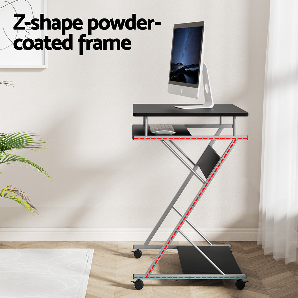 Artiss Computer Desk Mesh Office Chair Set Desks with Keyboard Shelf Try Black Awezingly