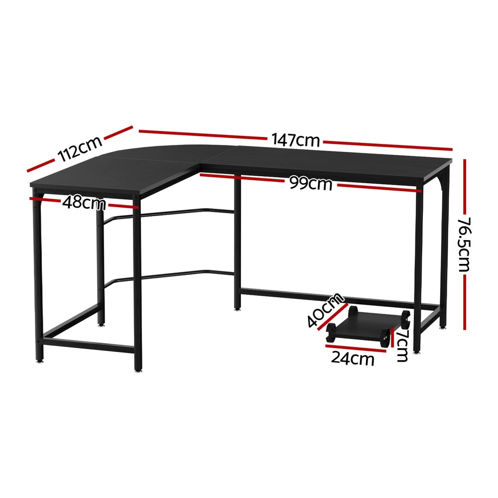 Artiss Corner Computer Desk L-Shaped Student Home Office Study Table Workstation Artiss