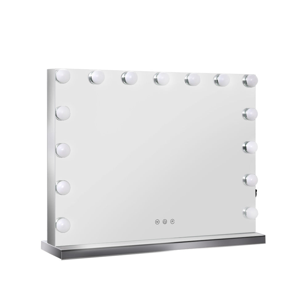 Embellir Hollywood Frameless Makeup Mirror With 15 LED Lighted Vanity Beauty 58cm x 46cm Embellir