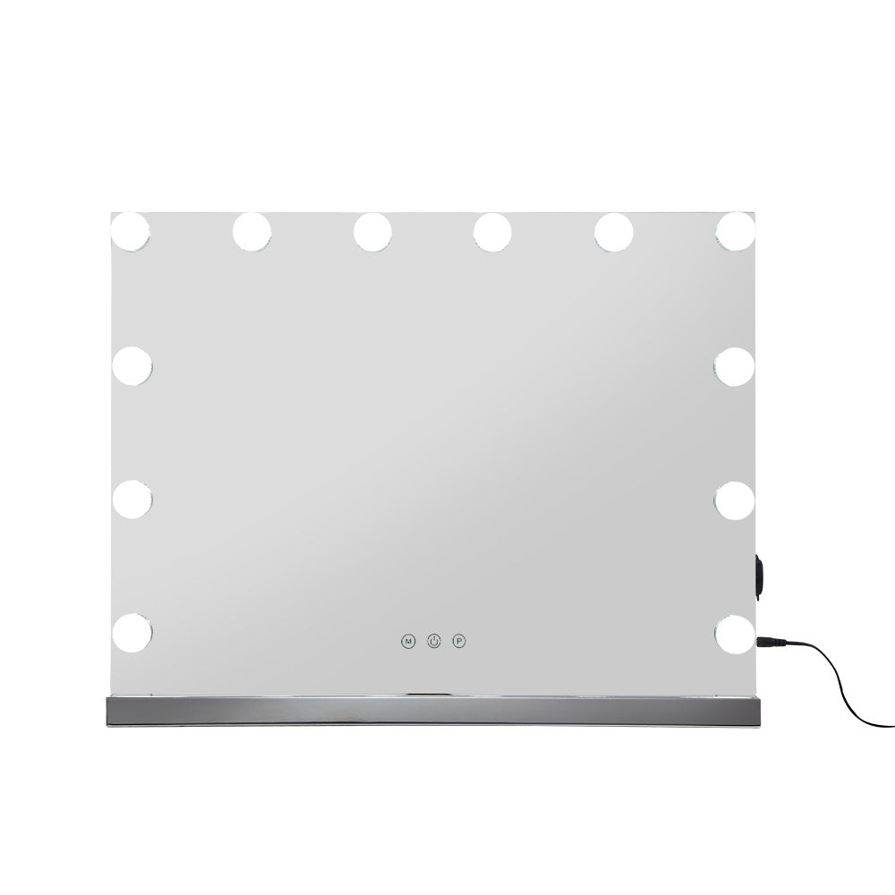Embellir Hollywood Frameless Makeup Mirror With 15 LED Lighted Vanity Beauty 58cm x 46cm Embellir