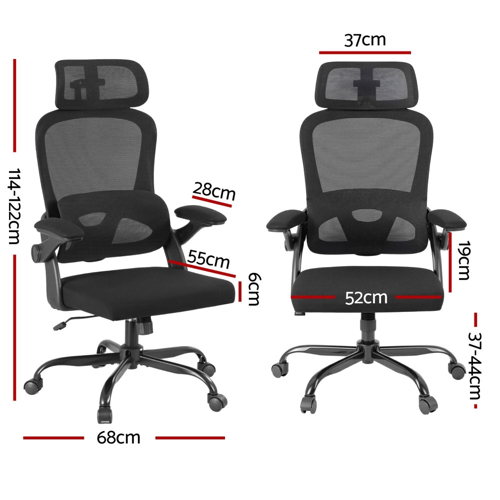 Artiss Ergonomic Office Chair Mesh Chairs Black Artiss