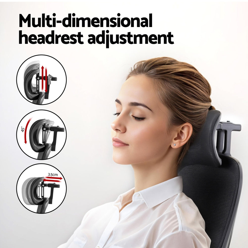 Artiss Ergonomic Office Chair Mesh Chairs Black Artiss