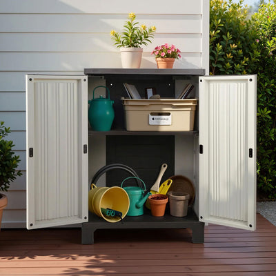 Gardeon Outdoor Storage Cabinet Lockable Cupboard Garage 92cm