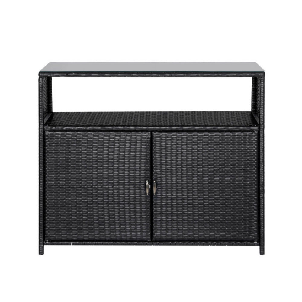 Gardeon Outdoor Storage Cabinet Box Garage Wicker Shed Tools Shelf Chest Garden Awezingly