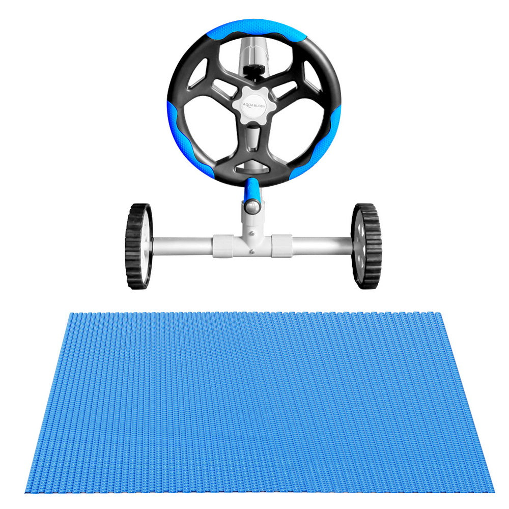 Aquabuddy Pool Cover 600 Micron 6.5x3m w/ Roller 5.55m Swimming Pools Solar Blanket Aquabuddy