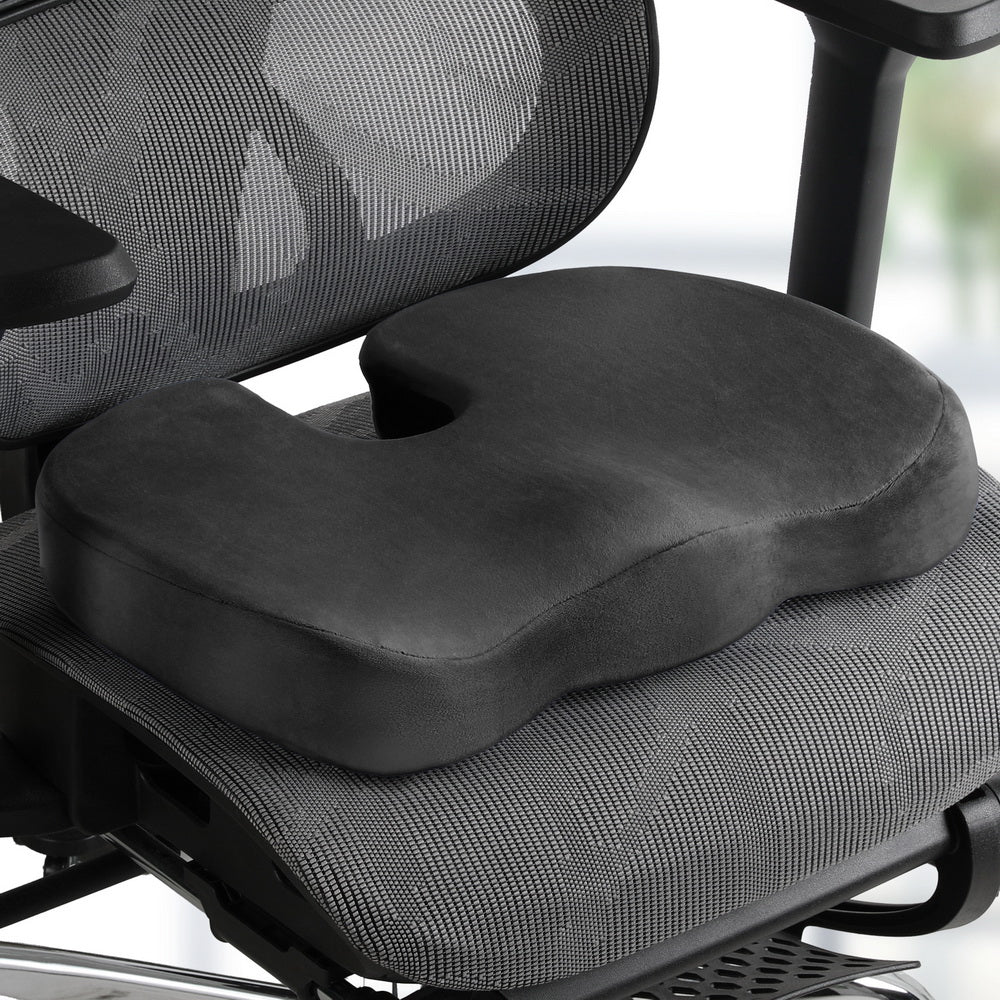 Giselle Bedding Seat Cushion Memory Foam Pillow Back Pain Relief Chair Pad Black Awezingly