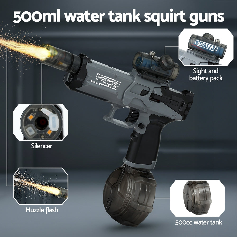 Keezi Kids Adult Electric Water Gun 500ml Water Tank Light Squirt Guns Toys Awezingly