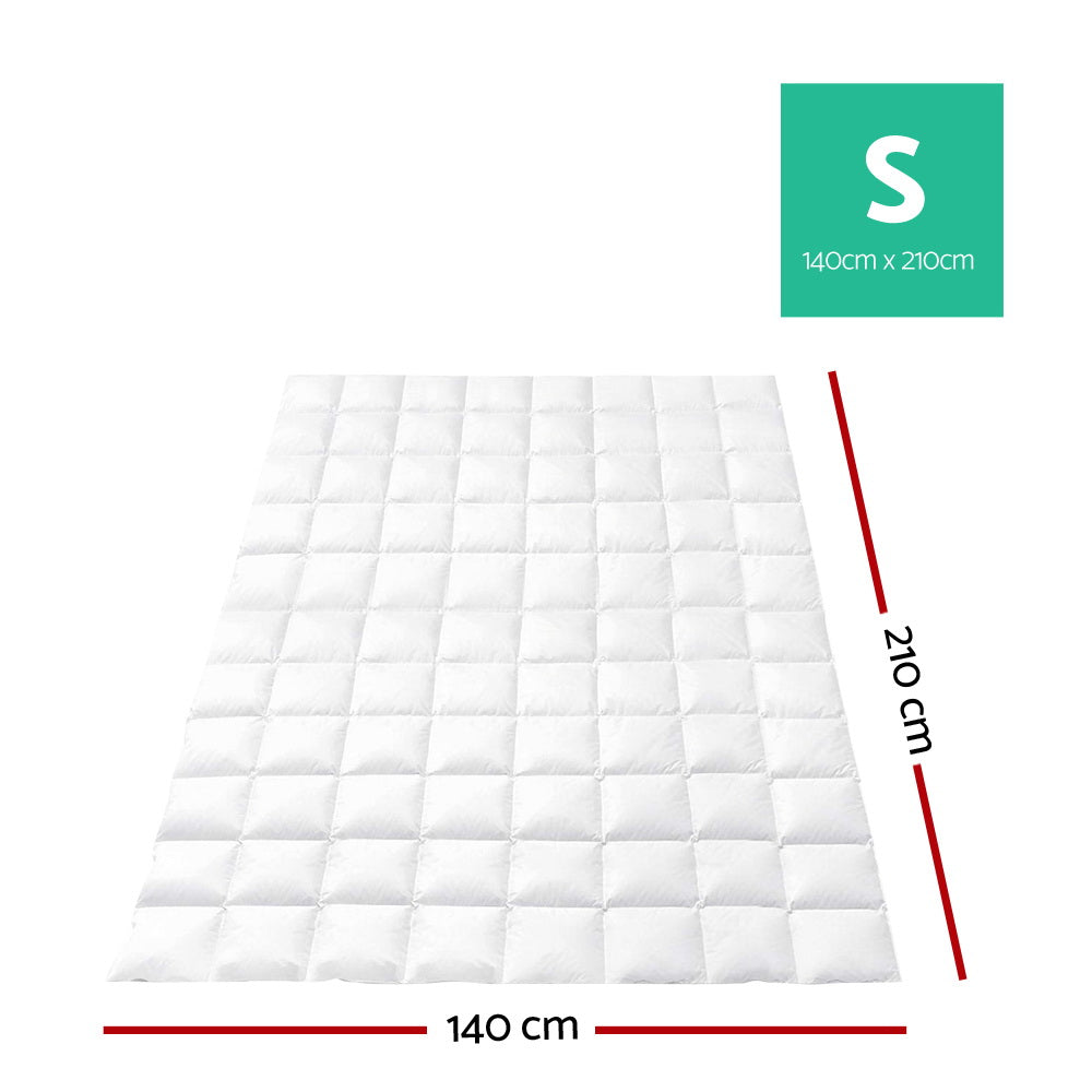 Giselle Bedding 700GSM Goose Down Feather Quilt Single Awezingly