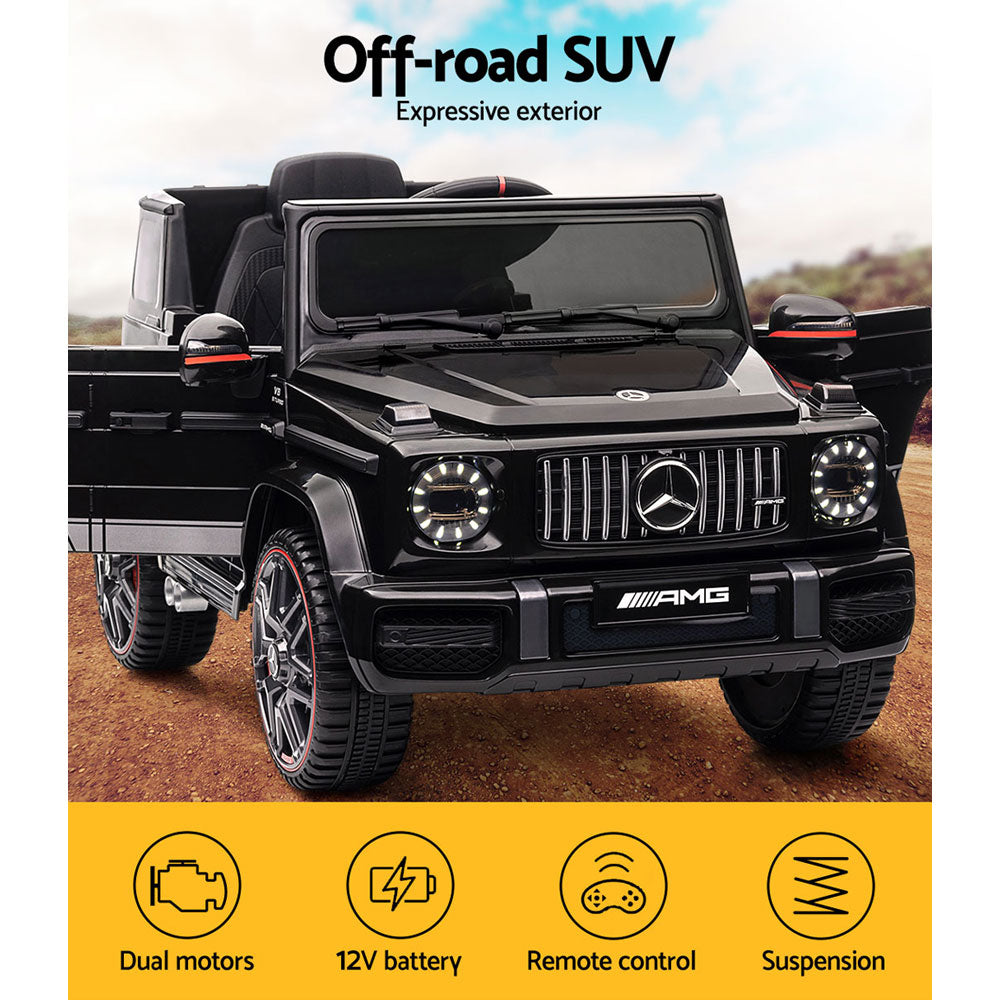Mercedes-Benz Kids Ride On Car Electric AMG G63 Licensed Remote Cars 12V Black Mercedes-Benz