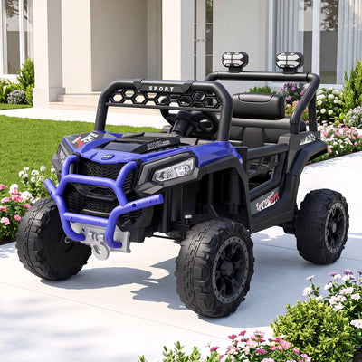 Rigo Ride On Car Kids Jeep 12V Kids Electric Car Remote Control Blue