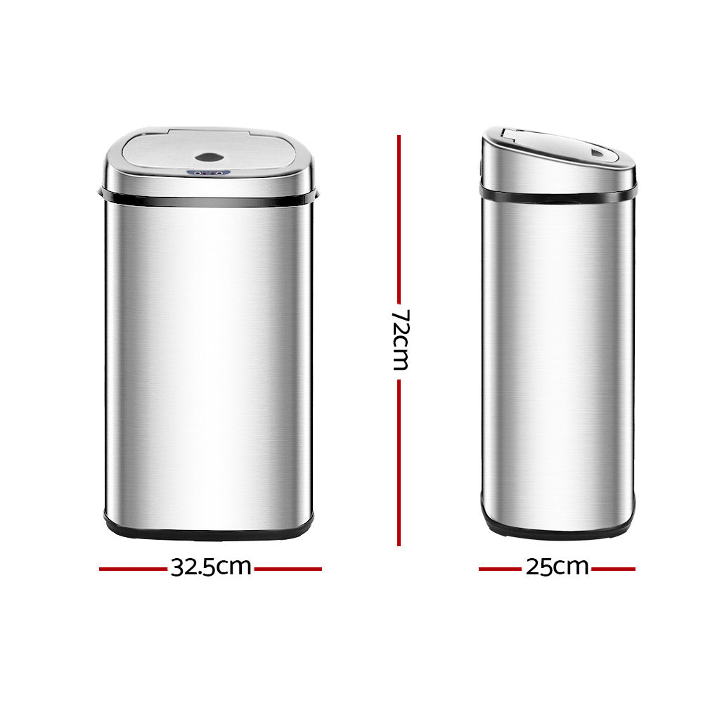 50L Stainless Steel Motion Sensor Rubbish Bin Does not apply