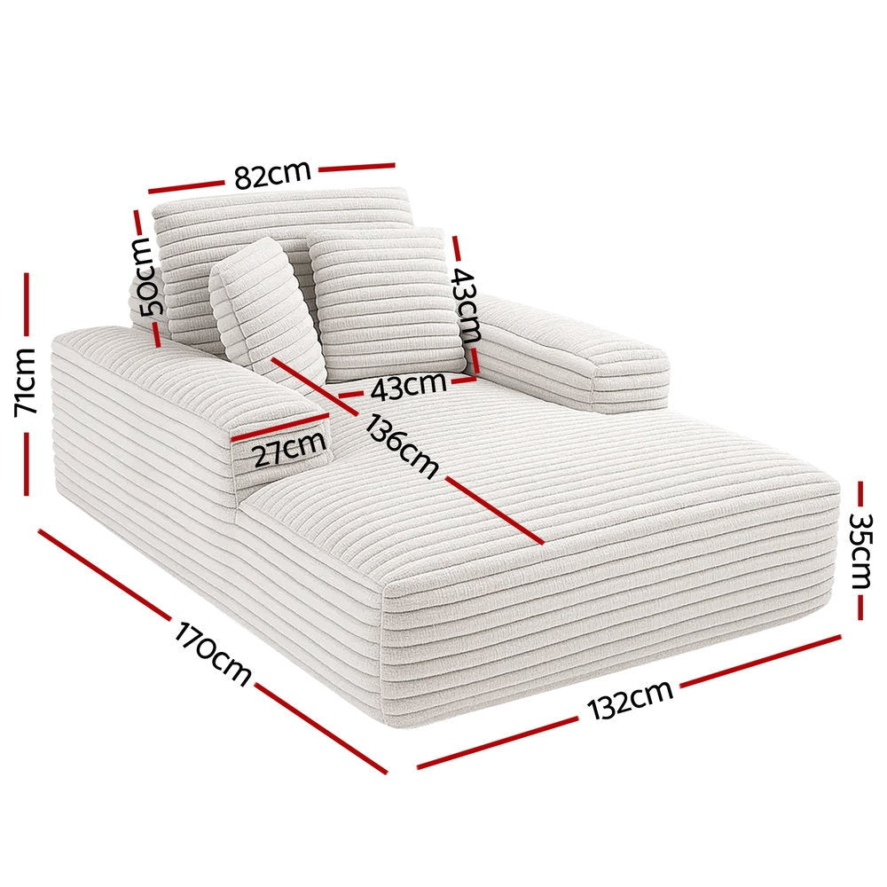 Artiss Sofa Bed Lounge Chair Recliner Couch Reading Chairs Sleeper Cloud Sofas Faux Fur Fabric Awezingly