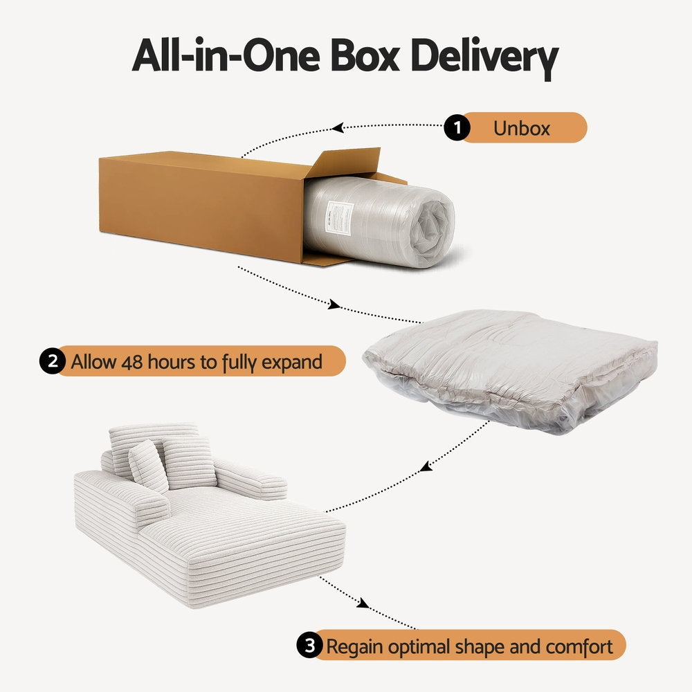 Artiss Sofa Bed Lounge Chair Recliner Couch Reading Chairs Sleeper Cloud Sofas Faux Fur Fabric Awezingly