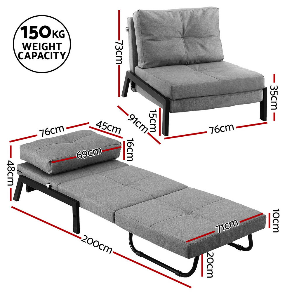 Artiss Sofa Bed Folding Convertible Couch Recliner Lounge Chair Awezingly