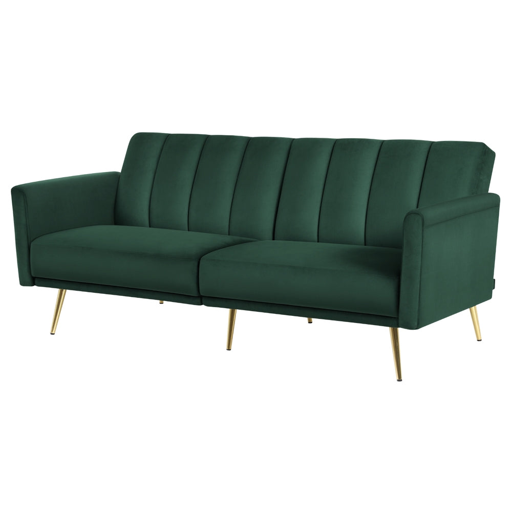 Artiss Sofa Bed 3 Seater Couch Convertible Lounge Adjustable Arm Recliner Velvet Artiss