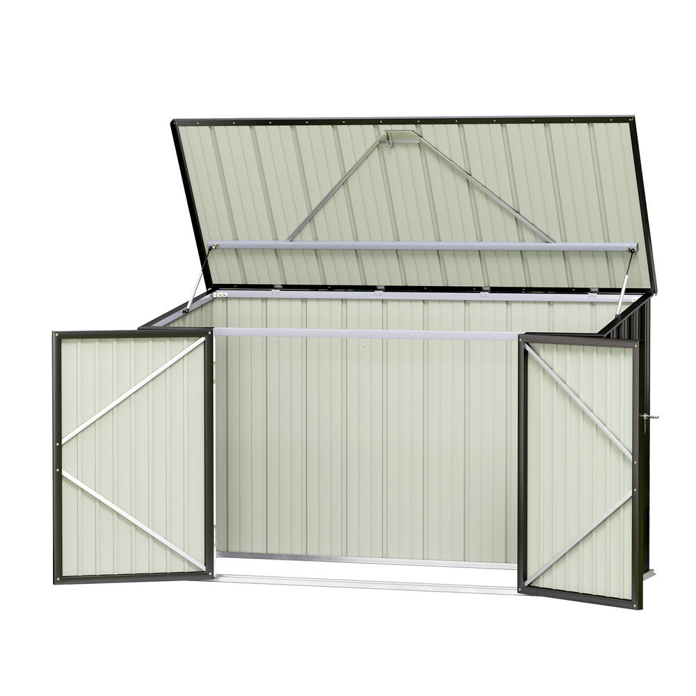 Giantz Garden Shed 2.22x0.91M Bike Sheds Outdoor Storage Tool Workshop House Shelter Double Door Awezingly