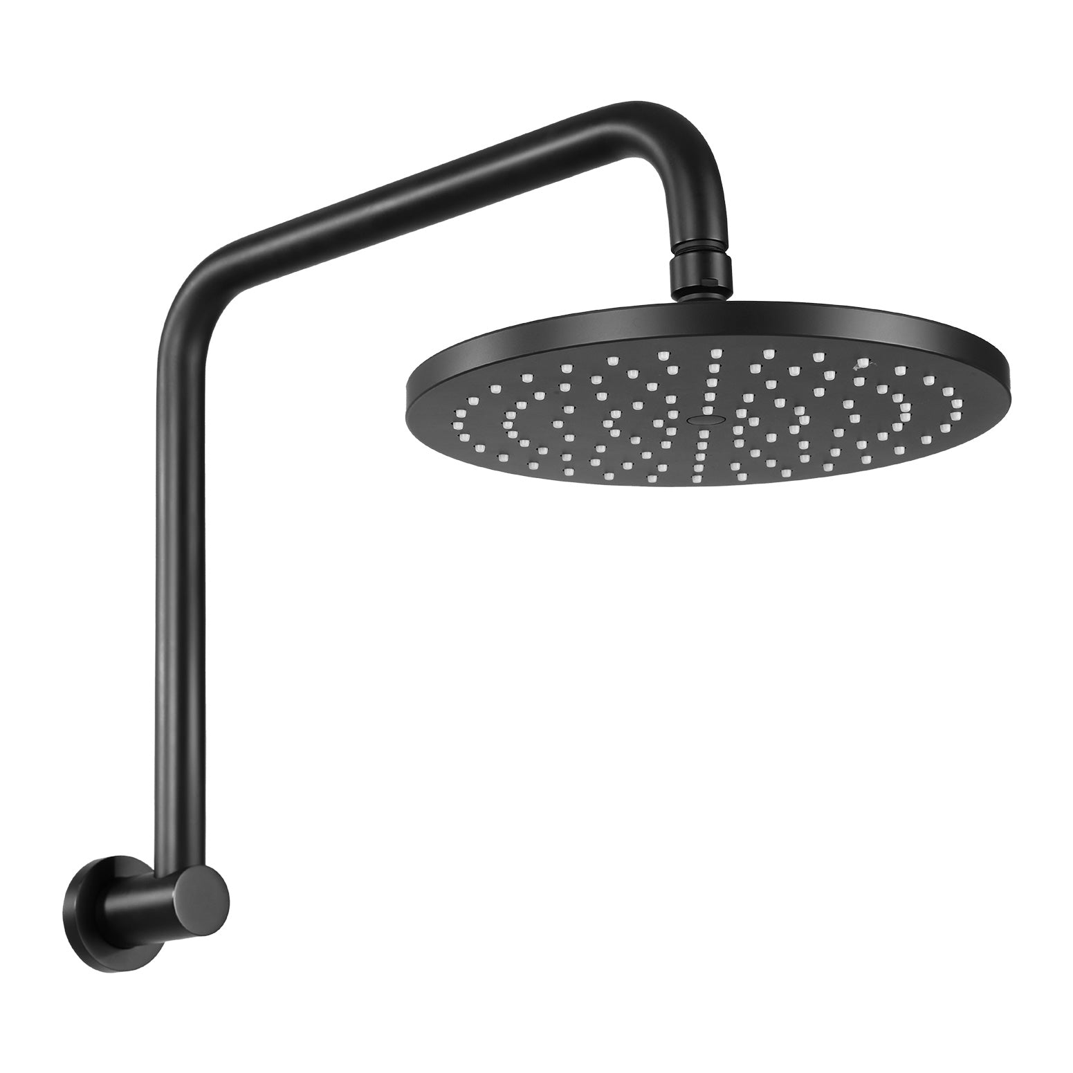 9'' Rain Shower Head Overhead High-pressure Swivel Black Does not apply