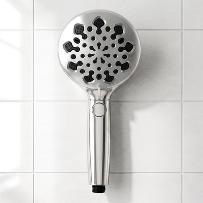 Cefito High Pressure 9 Settings Shower Heads, One-Hand Control & Anti-Clog TPR Nozzles for Apartments, Large 4.7in Face Removes Chlorine
