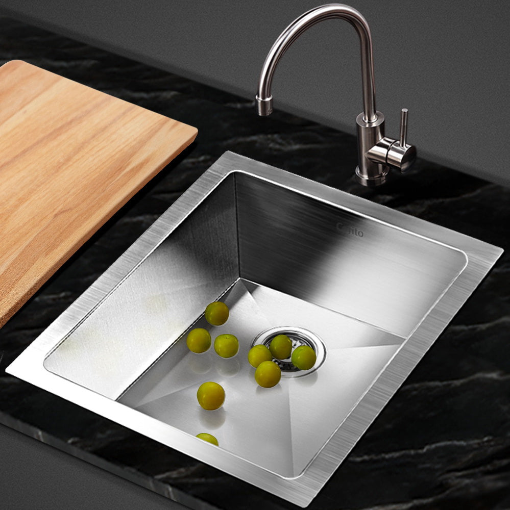 Cefito 39cm x 45cm Stainless Steel Kitchen Sink Under/Top/Flush Mount Silver Cefito