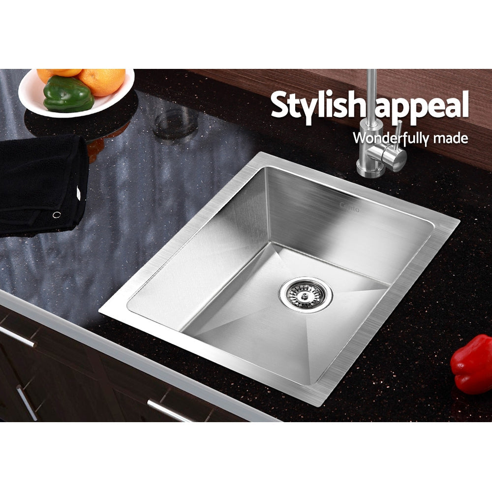 Cefito 39cm x 45cm Stainless Steel Kitchen Sink Under/Top/Flush Mount Silver Cefito