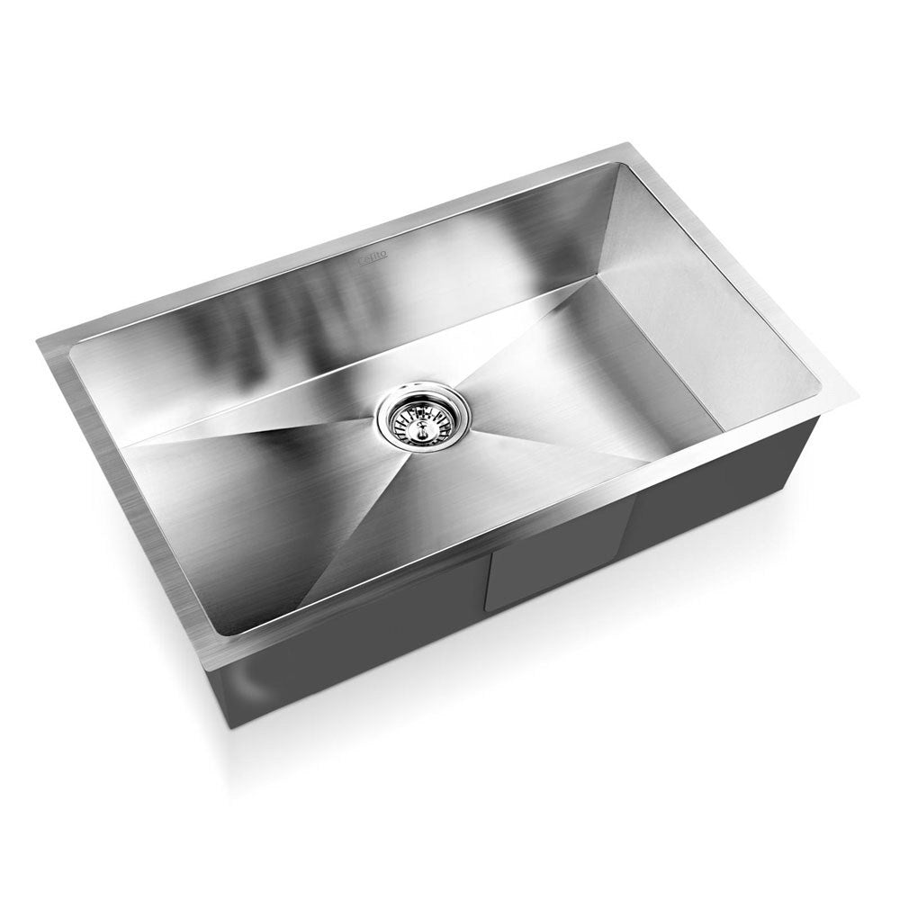 Cefito 70cm x 45cm Stainless Steel Kitchen Sink Under/Top/Flush Mount Silver Cefito