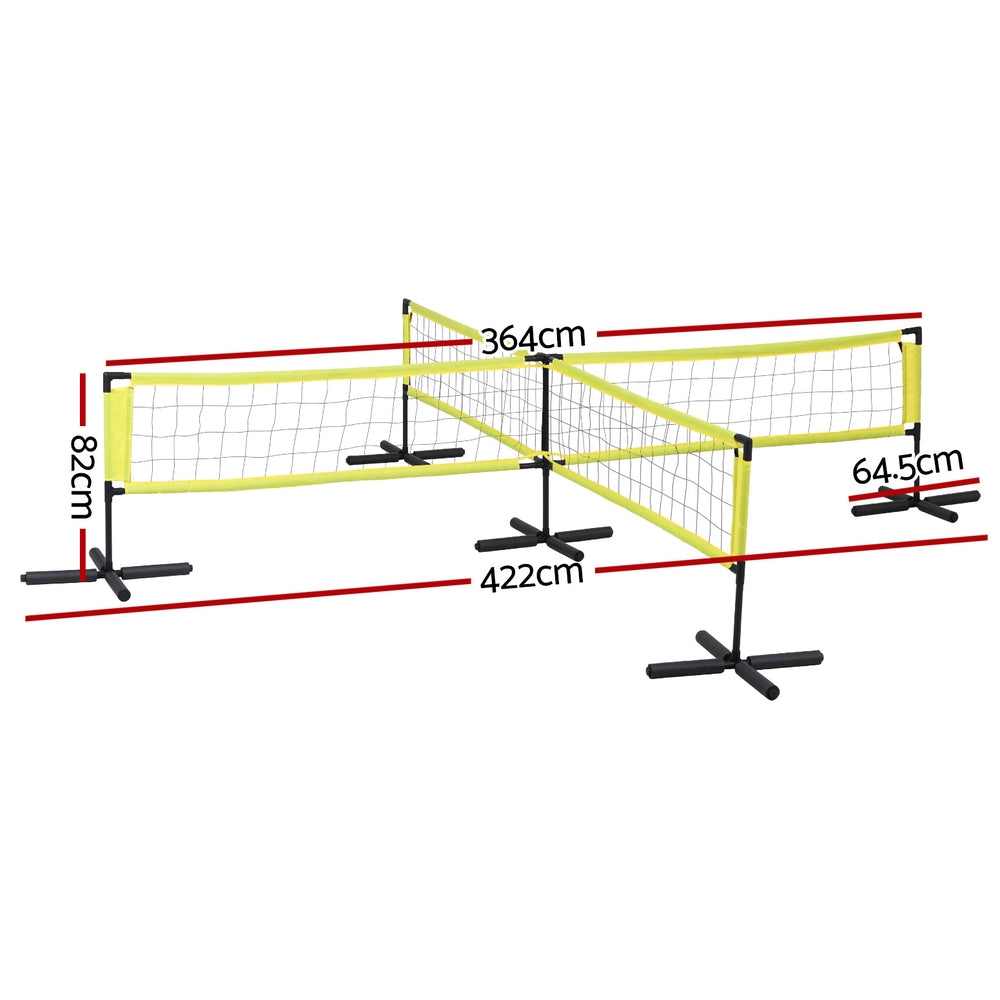 Everfit Water Volleyball Net Set Portable Swimming Pool Nets Game 4 Anchor Bags Awezingly