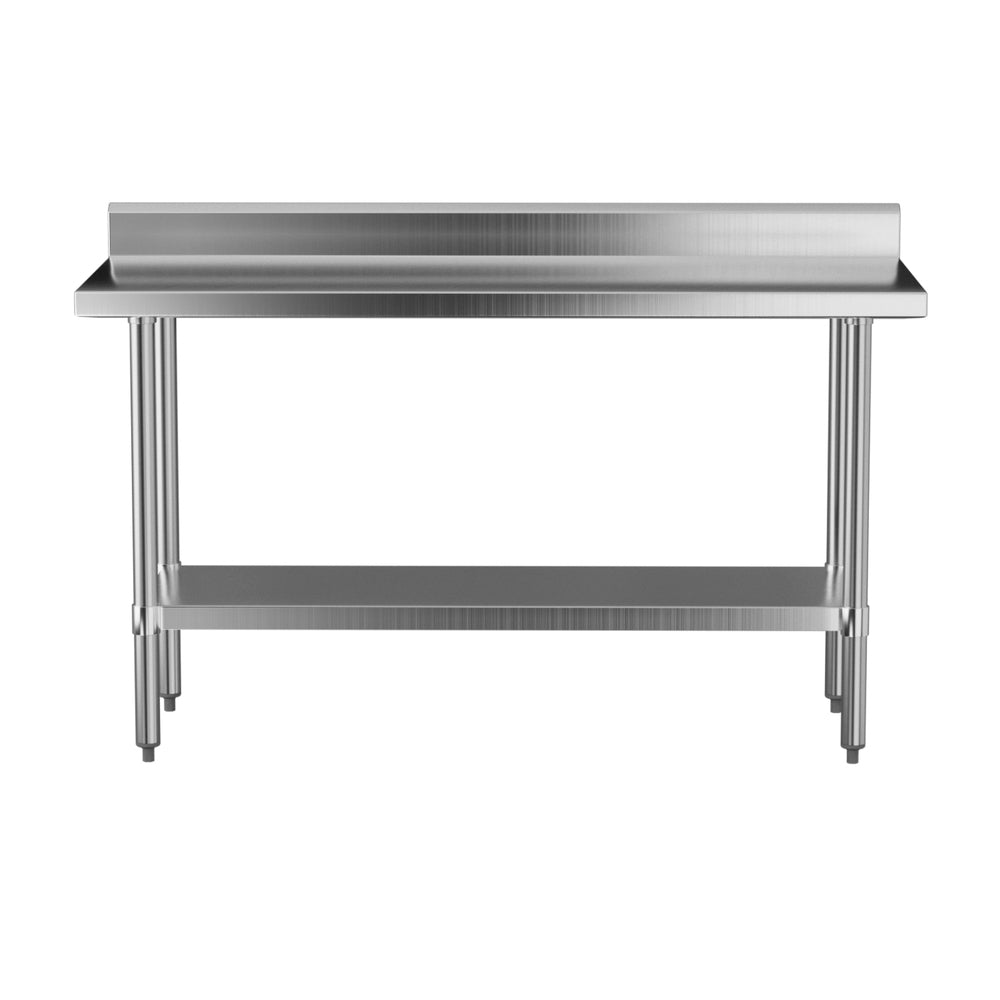 Cefito Stainless Steel Kitchen Bench w/ Splashback 1500x600MM 430 Awezingly