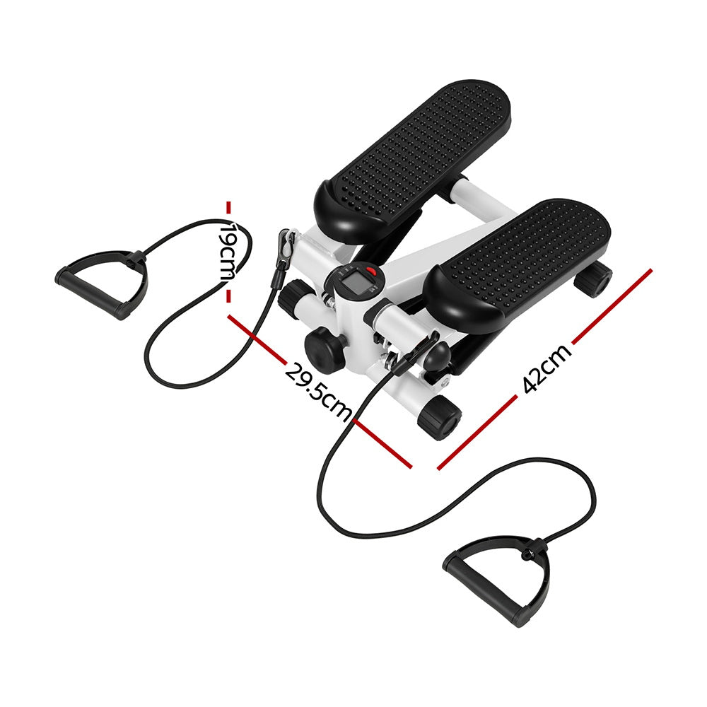 Everfit Mini Stepper with Resistance Rope Aerobic for Exercise Compact Home Workout White Awezingly