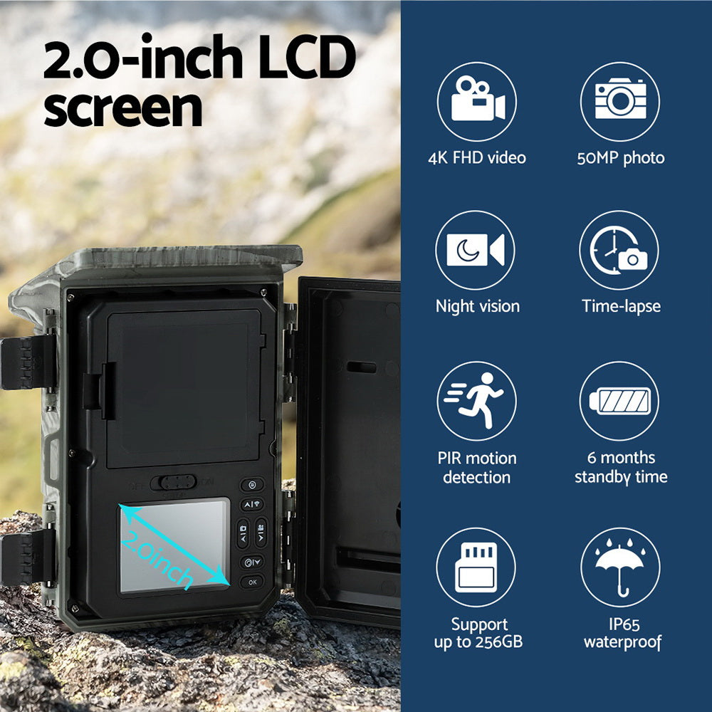 UL-tech Solar Trail Camera 4K 50MP Wildlife Awezingly