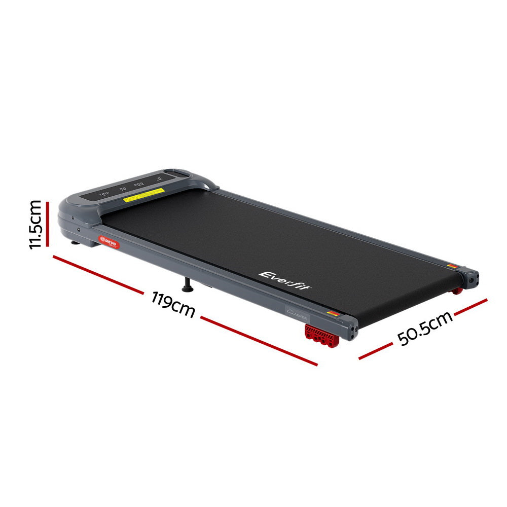 Everfit Treadmill Electric Walking Pad with Incline Under Desk Home Gym Grey Awezingly