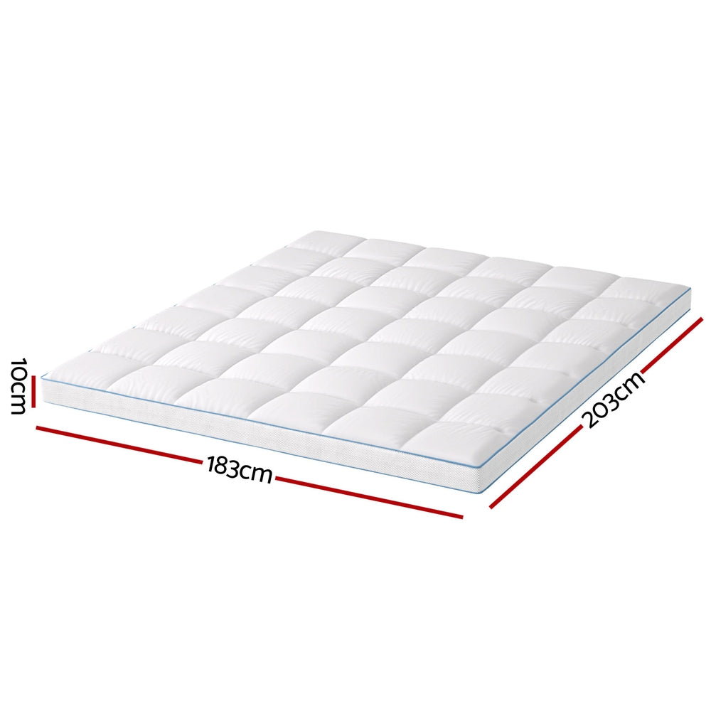 Giselle Bedding Mattress Topper Pillowtop Bamboo 10cm King Awezingly