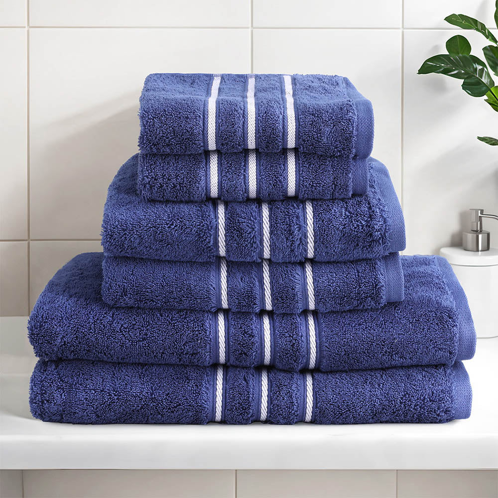 6 Pack Bath Towels Set Cotton Towel Navy Does not apply